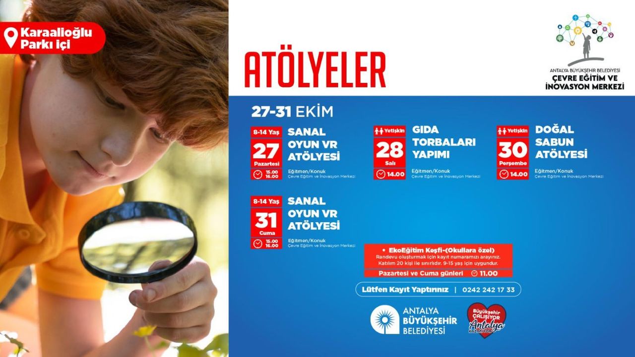 Antalya’da Çevre Dostu Atölyeler Başlıyor