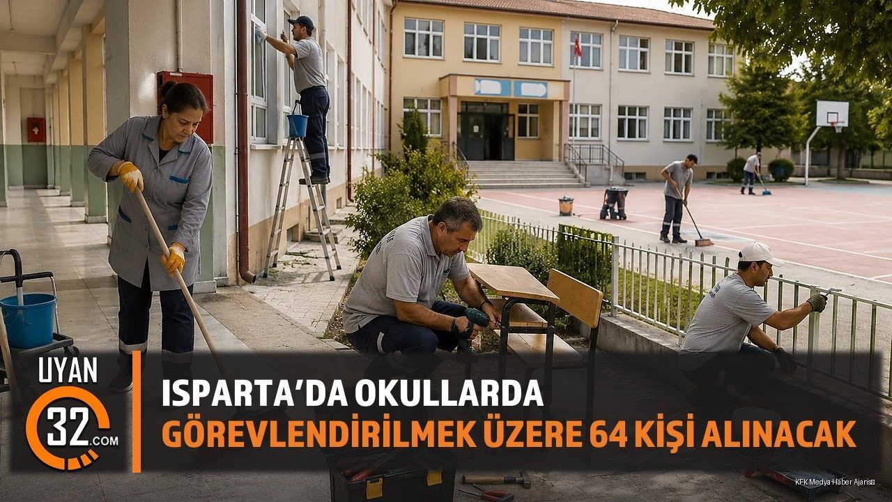 Isparta'da Okullarda Görevlendirilmek Üzere 64 Kişi Alınacak