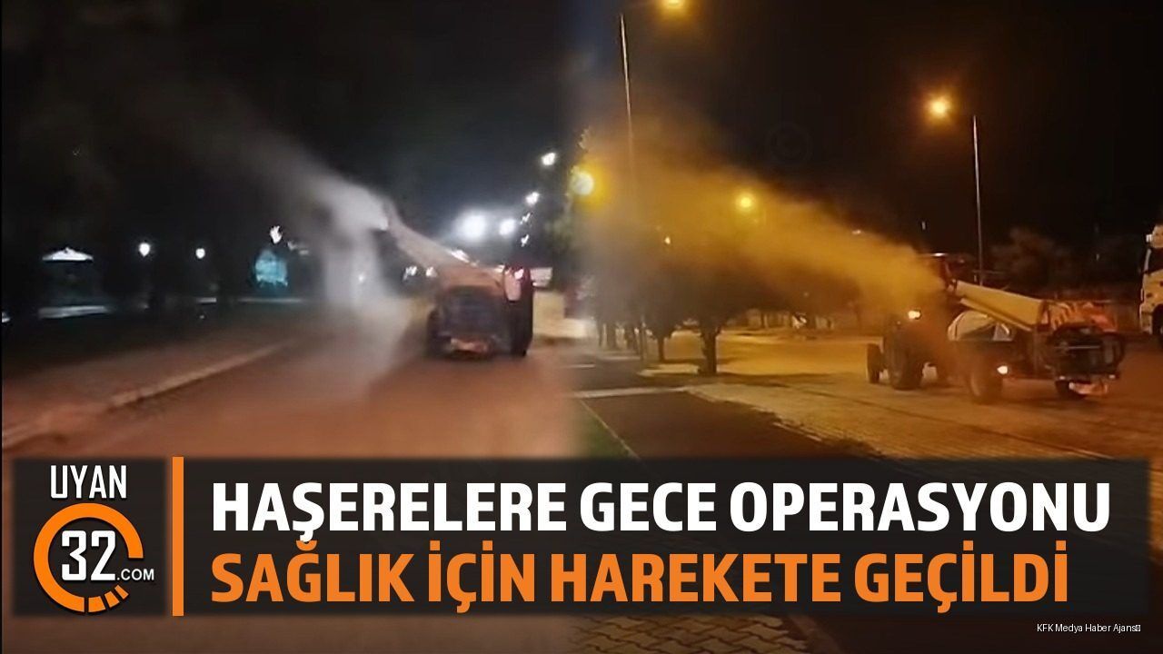 Isparta'da Parklarda Halk Sağlığı İçin Gece Yarısı İlaçlama
