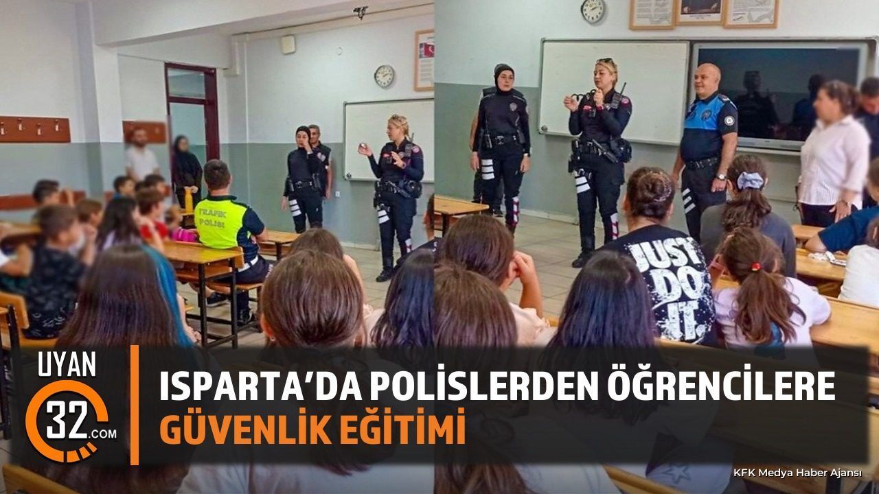 Isparta'da Polisten Yaz Okulu Öğrencilerine Güvenlik Eğitimi