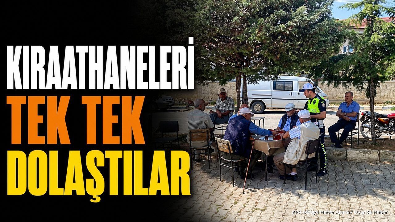 Yenişarbademli'de Polisten Kıraathanelerde Trafik Bilgilendirmesi