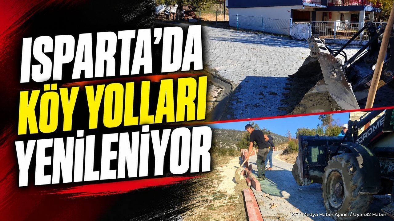 Isparta Köylerinde Kilit Parke Taşı ve Yol Onarım Çalışması