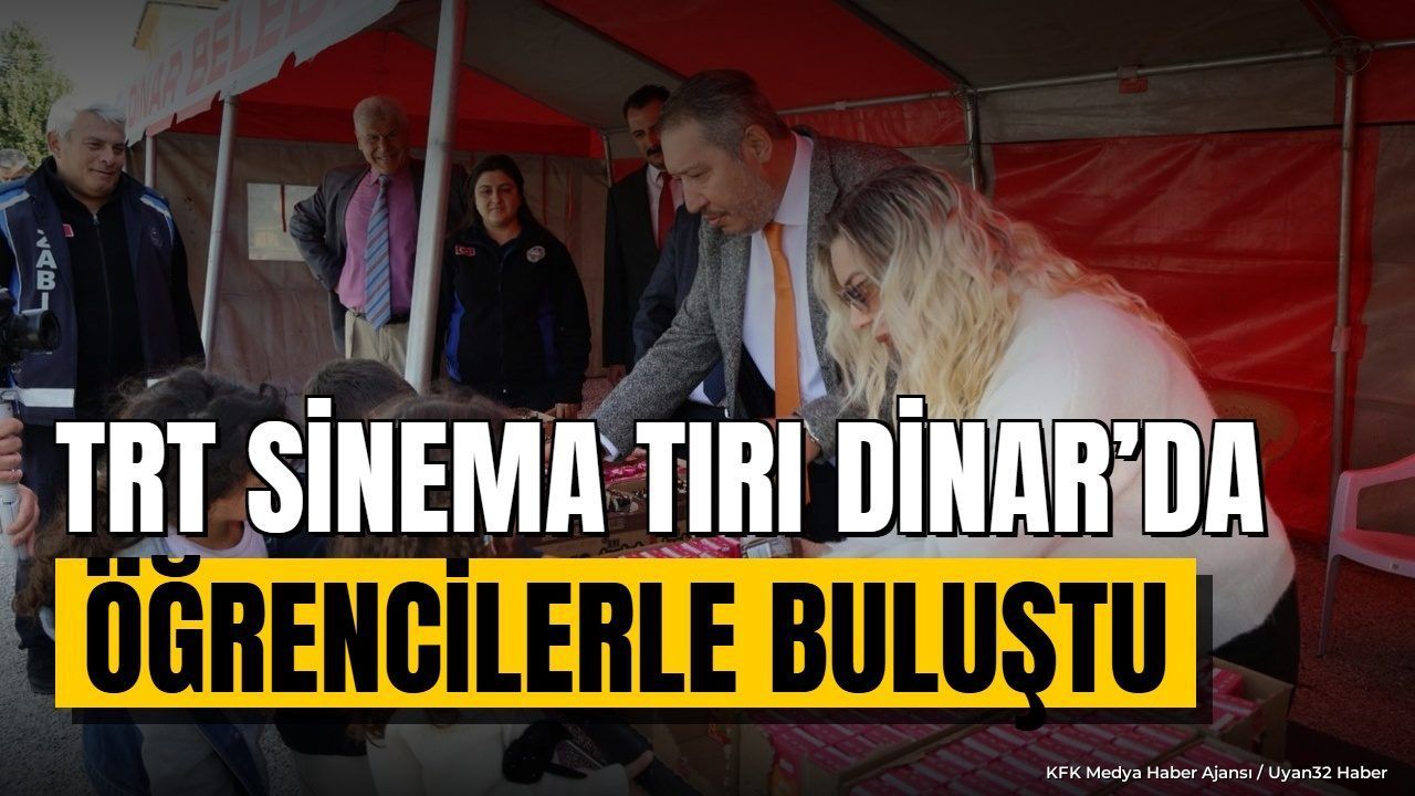 TRT Sinema Tırı Dinar’da Öğrencilerle Buluştu: Beyaz Perde Coşkusu