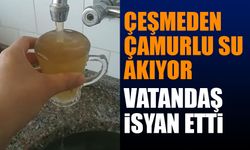 Vatandaş isyan etti Çeşmeden çamurlu su akıyor