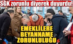 Beyanname sunmayan emeklilere ödeme yapılmayacak!