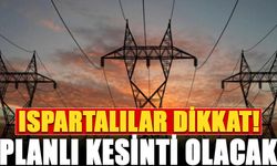 Isparta genelinde planlı elektrik kesintisi olacak!