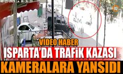 Isparta’daki Trafik Kazası Güvenlik Kameralarına Yansıdı (Video Haber)