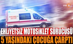 Isparta'nın Yalvaç ilçesinde motosikletli 5 yaşındaki çocuğa çarpıp kaçtı