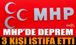 MHP'de deprem 3 kişi istifa etti