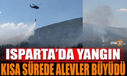 Isparta'da Yangın! Alevler Kısa Sürede Büyüdü