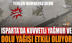 Isparta'da Kuvvetli Yağmur ve Dolu Yağışı Etkili Oluyor (Video Haber)