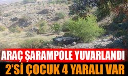 Şarampole Devrilen Otomobilde 4 Kişi Yaralandı