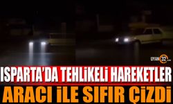 Isparta'da Otomobili ile Sıfır Çizdi