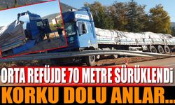 Orta Refüjde 70 Metre Sürüklendi Isparta'da Korkunç Kaza