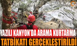 Yazılı Kanyon'da Arama Kurtarma Tatbikatı