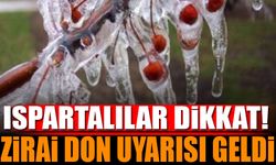 Ispartalılar Dikkat! Meteoroloji'den Kritik Zirai Don Uyarısı