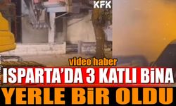 Isparta'da Bina Saniyeler İçinde Yerle Bir Oldu (Video Haber)