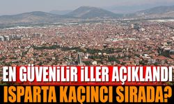 Türkiye'nin en güvenilir şehirleri belli oldu Isparta kaçıncı sırada yer aldı?