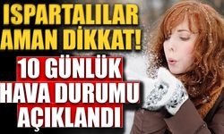 Isparta için 10 günlük hava durumu açıklandı!