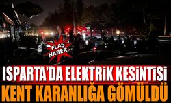 Isparta'da Elektrik Kesintisi Kent Karanlığa Gömüldü