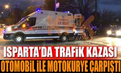 Isparta'da trafik kazası: motokurye yaralandı