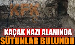 Kaçak Kazı Alanında Sütunlar Bulundu