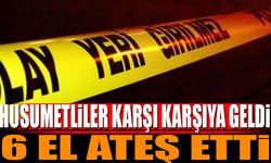 Husumetliler Karşılaştı Başına 6 El Ateş Etti