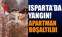 Isparta’da Apartman Yangını Bina Boşaltıkdı