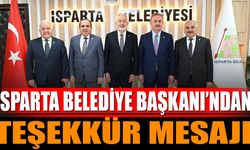 Isparta Belediye Başkanı Şükrü Başdeğirmen'den Teşekkür Mesajı