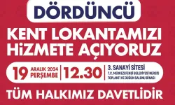 Denizli’de 4. Kent Lokantası Açılıyor