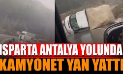 Isparta Antalya Yolunda Kaza Kamyonet Yan Yattı