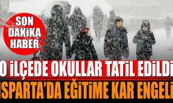 Isparta'da O ilçede Okullar Tatil Edildi