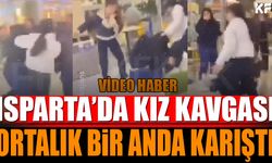 Isparta'da Kız Kavgası Ortalık Bir Anda Karıştı (Video Haber)