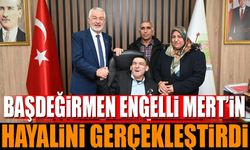 Başkan Başdeğirmen engelli Mert’in hayalini gerçekleştirdi