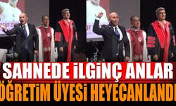 Sahnede İlginç Anlar Öğretim Üyesi Heyecanlandı