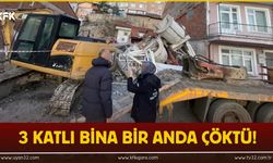 3 Katlı Bina Bir Anda Çöktü!