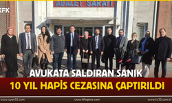 Avukata Saldıran Sanık 10 Yıl Hapis Cezasına Çaptırıldı