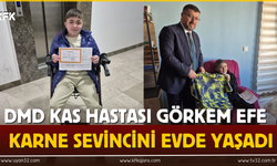 DMD Kas Hastası Görkem Efe Karne Sevincini Evde Yaşadı