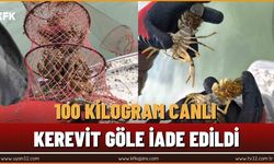 100 Kilogram Canlı Kerevit Göle İade Edildi