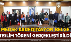 Medek Akreditasyon Belge Teslim Töreni Gerçekleştirildi