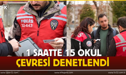 1 Saatte 15 Okul Çevresi Denetlendi