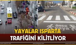 Yayalar Isparta Trafiğini Kilitliyor