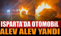 Isparta'da Otomobil Alev Alev Yandı