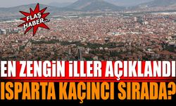 Türkiye'nin en zengin illeri açıklandı Isparta kaçıncı sırada?