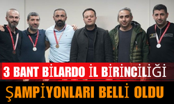 3 Bant Bilardo İl Birinciliği Şampiyonları Belli Oldu