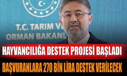 Hayvancılığa Destek Projesi Başladı: Başvuranlara 270 Bin Lira Destek Verilecek