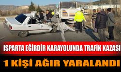 Isparta Eğirdir Karayolunda Trafik Kazası: 1 Kişi Ağır Yaralandı