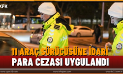 Isparta'da 11 Araç Sürücüsüne İdari Para Cezası Uygulandı