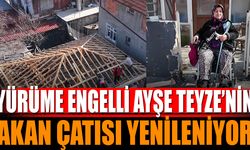 Ayşe teyzenin akan çatısı yenileniyor