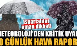 Isparta için 10 günlük hava durumu açıklandı!